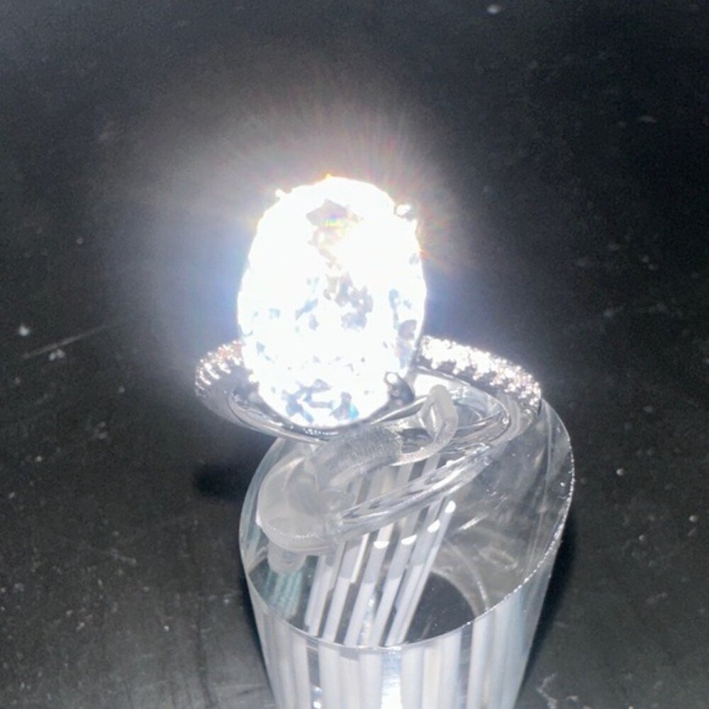 Fashion Jewelry Silver Sparkling Ring Size 8 - Picture 8 of 17
